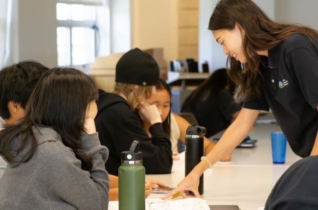 students laughing
